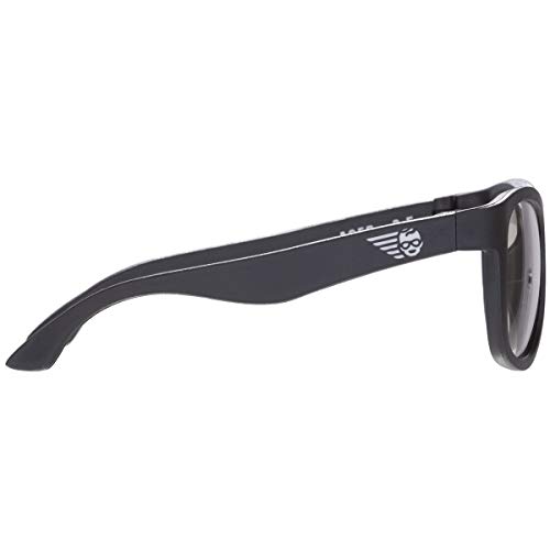 Image of Babiators Kids Blue-Light Blocking Glasses For 6+ Years - Zero Power, Anti Glare | Eye Protection From Laptop /Mobile Screen | 100% UV Protection | Unbreakable Flexible Rubber Frame | Navigator - Black