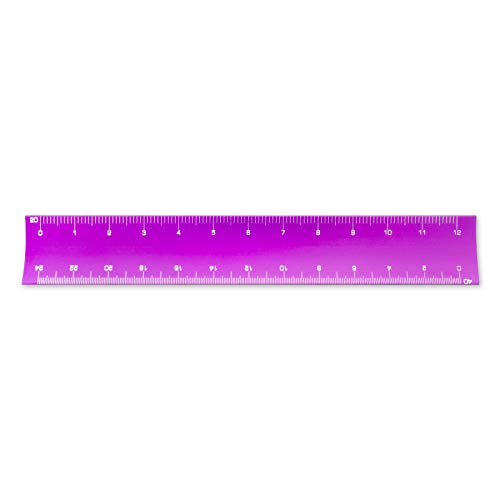 Image of Alumicolor 6-inch Aluminum Engineer Hollow Scale for School, Office, Art and Drafting, 6IN, Purple