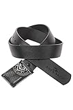Ausgefallene Schnallendesign Cipo & Baxx Herren Gürtel Logo-Schließe Leder Belt CG192 Weiß Gr.100