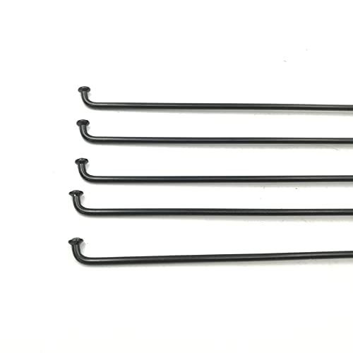 Raggi Bicicletta 40 pz/Lotto 12G Raggi 45# Materiale in Acciaio Raccogli per Biciclette elettriche Diametro di Colore Nero 2,6 mm Spokes E-Bike J-Bend Spokes E-Bicicletta Raggi per Bicicletta