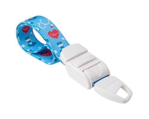 ROLSELEY Professioneller medizinischer Venenstauer mit Schnalle mit schneller und langsamer Entriegelung latexfreiem Gummiband Himmelblau Sanitäter/Medizin/Arzt Muster Krankenschwester-Geschenkidee