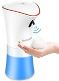  Bellababy Automatischer Seifenspender, 400ml Soap Dispenser, Berührungsloser Schaumseifenspender, Sprühspender mit Infrarot-Bewegungssensor, für Küchen, Büro, Schule und Badzimmer Weiß