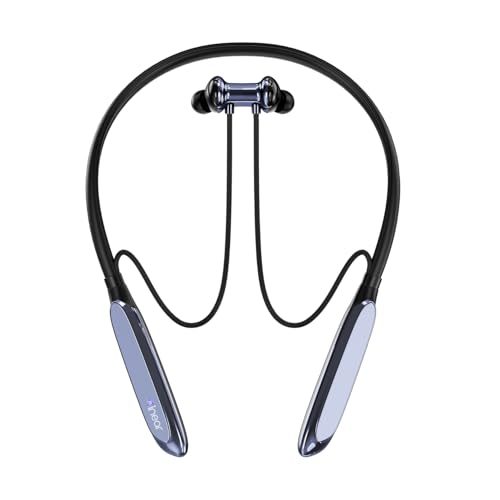 inear DJ-M9 Wireless Neckband Bluetooth Earphones with ENC Mic, 50H Playtime, Magnetic in-Ear Earbuds, Fast Charging, HD Sound, Deep Bass, Neckband for Calls Music Gaming, Headphone | Black