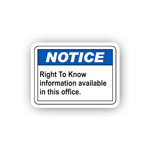 2 (Pieces) 3" and 5" English Information Availability Notice Sticker,