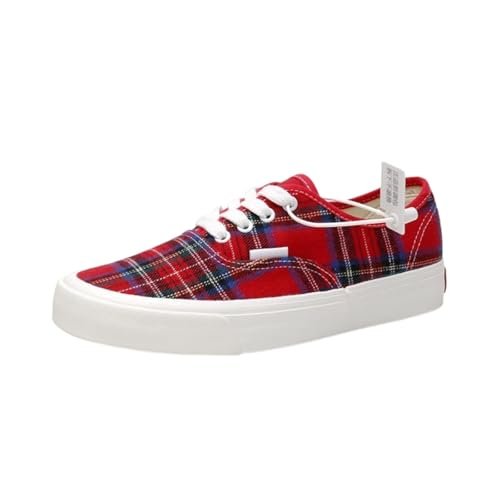 Plaid Canvas Skate Shoes for Women Casual Low Top Spring Style Sneakers