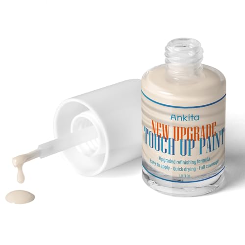 Porcelain Sink Touch Up Paint, High-Gloss Porcelain Repair Kit White & Appliance Paint for Chips, Scratches, Cracks and Spots on Enamel, Acrylic, Porcelain in Kitchen and Bathroom (Antique White)