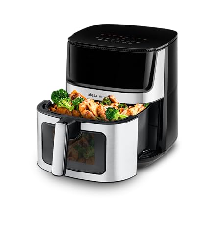 Ufesa Heron Max, Freidora Aire 8 Litros, Air Fryer Doble Resisten...