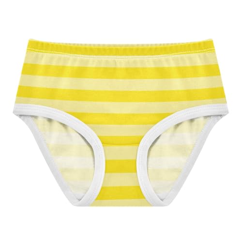 Gradient Yellow Stripe Toddler Girls's Underwear 2T