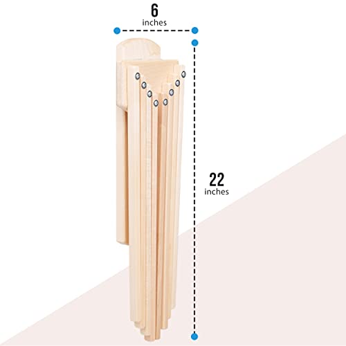Pennsylvania-Woodworks-Wall-Mounted-Clothes-Drying-Rack-Heavy-Duty-Collapsible-Laundry-Rack-for-Drying-Clothes-Solid-Maple-Hardwood-Foldable-Drying-Rack-Made-in-The-USA-Small Pennsylvania Woodworks Wall Mounted Clothes Drying Rack Heavy Duty Collapsible Laundry Rack for Drying Clothes Solid Maple Hardwood Foldable Drying Rack Made in The USA Small