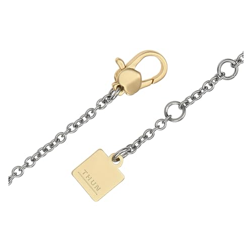Pulsera de trébol de resina y vidrio THUN con cadena de metal de 16 más 3 cm 3