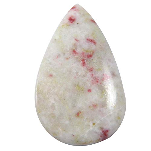Jaspe cinabre cabochon poire de 27,6 ct, une pierre précieuse naturelle d'exception pour joaillerie