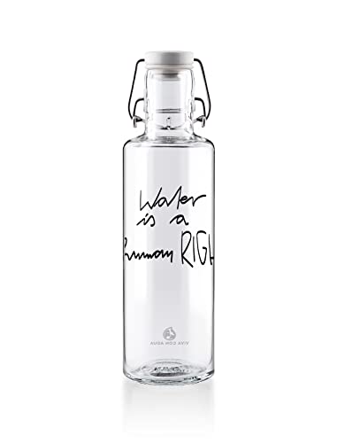 soulbottles 0,6l • water is a human right • Trinkflasche aus Glas • nachhaltig, plastikfrei, klimaneutral Cover