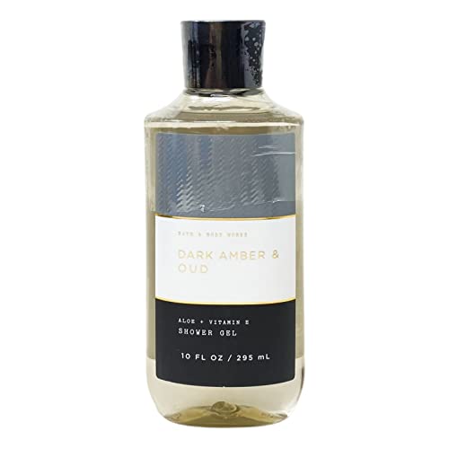 Bath & Body Works Men's Collection Dark Amber & Oud 2 Piece Bundle - Body Cream And Shower Gel - With A Cabin Spice Bar Soap - Full Size #TOP2