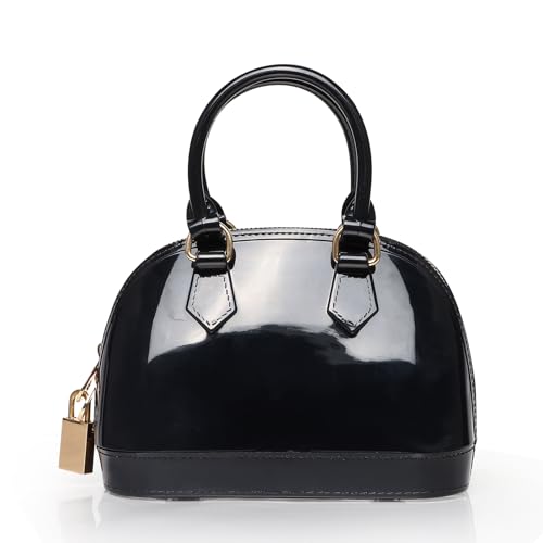 Image of Jelly Crossbody Purse Shoulder Bag, Candy Color Tote Satchel Top-Handle Handbags for Women