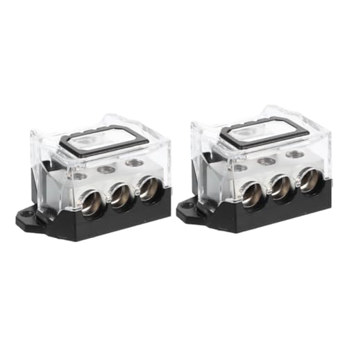 2 Pezzi Blocco Distribuzione Alimentazione per Auto Con e Protezione da Cortocircuiti per Amplificatori Audio e Stereo Auto