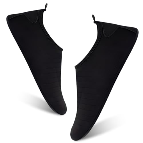GNALIA Chaussures Aquatiques Homme Femme 1 Paire Noir Taille 40-41 Plage Piscine Antidérapant Sèche Rapidement Yoga