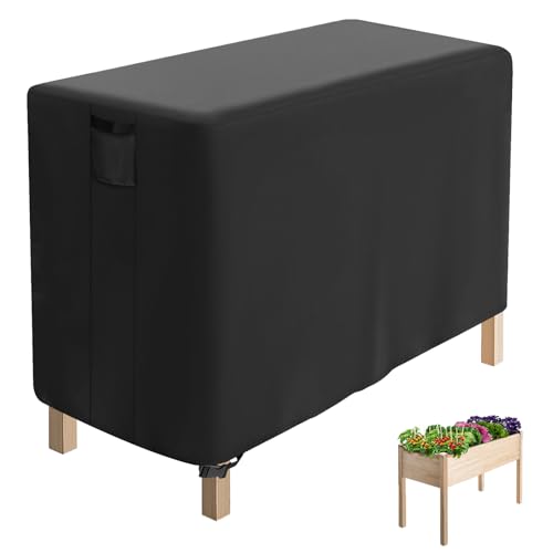 Jungda Outdoor Raised Garden Bed Cover for Winter (Only Cover),Waterproof Raised Planter Boxes Stand Covers - 48 x 24 x 30 inch