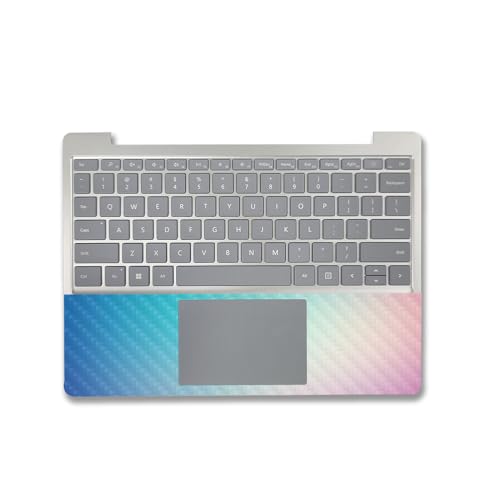 Image of MightySkins Carbon Fiber Skin Compatible with Microsoft Surface Laptop Go 3 (2023) Full Wrap Kit - Vivid Fog | Protective, Durable Textured Carbon Fiber Finish | Made in The USA
