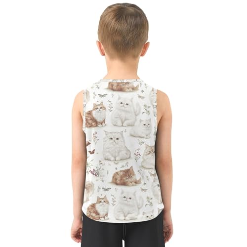 Children Athletic Tank Tops Dry Fit Youth Sleeveless Undershirt Athletic Workout Clothes 3-15T3