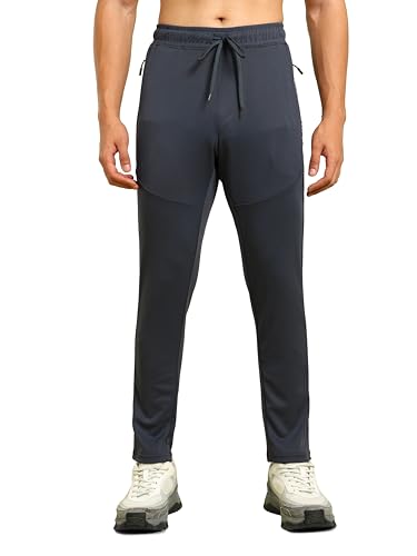 Image of TECHNOSPORT Mens Regular Fit Solid Woven Track Pant for Activewear, Regular Use and Quick Dry, (Non- Stretchable)