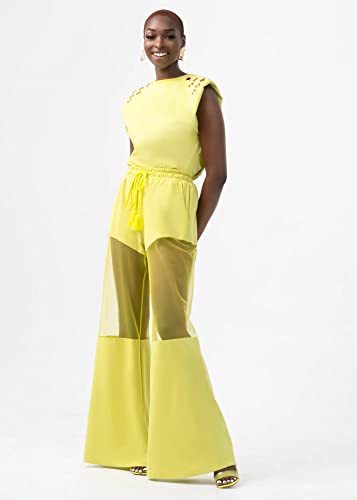 Pantora Women's Katrina Sheer Contrast Pants3