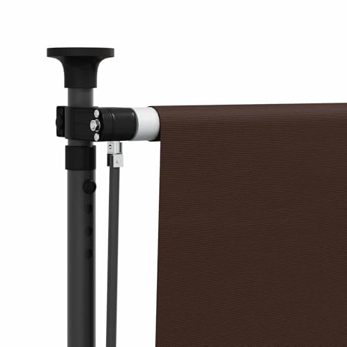 Store roulant extérieur marron 200x270 en polyester contre la chaleur