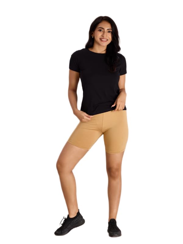GO COLORS Gocolors Women's Solid Cycling Shorts-image-30