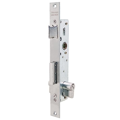 Tesa Assa Abloy 221028AI Cerradura Monopunto De Palanca Deslizante Para Perfiles Metálicos Inoxidable Entrada 20 mm 2210