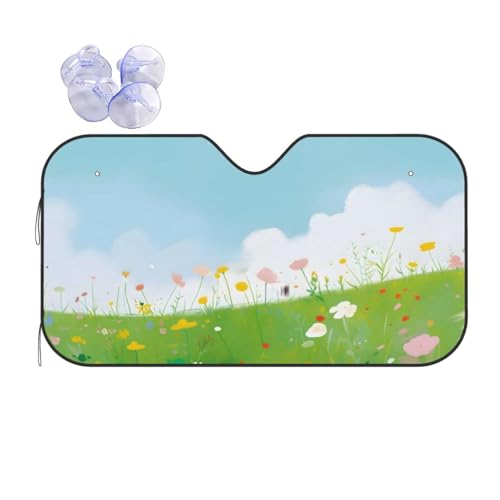 Parasol para Parabrisas Delantero Universal de Flores 70x130cm para Furgonetas y SUV