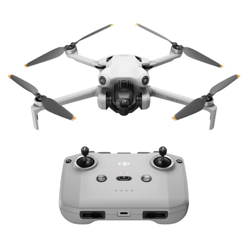 DJI Mini 4 Pro (DJI RC-N2 Fernsteuerung), faltbare Mini-Drohne mit 4K HDR-Videokamera für Erwachsene, unter 249 g, 34 Minuten Flugzeit, 20 km max. Video-Übertragungsreichweite, C0