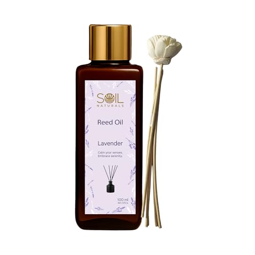 Image of Lavender Reed Diffuser Oil - 100 ml | Pure Natural, Undiluted Lavender Aroma Oil for Reed Ultrasonic & Ceramic Diffusers | Long-Lasting Aromatherapy for Home, Office & Spa