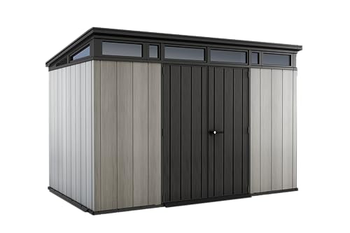 ARTISAN: è una casetta da giardino dal design contemporaneo realizzata in DUOTECH, particolare finitura che riproduce l'effetto del legno spazzolato, alla vista e al tatto. La particolare finitura permette anche la verniciabilità del pareti, per una personalizzazione massima