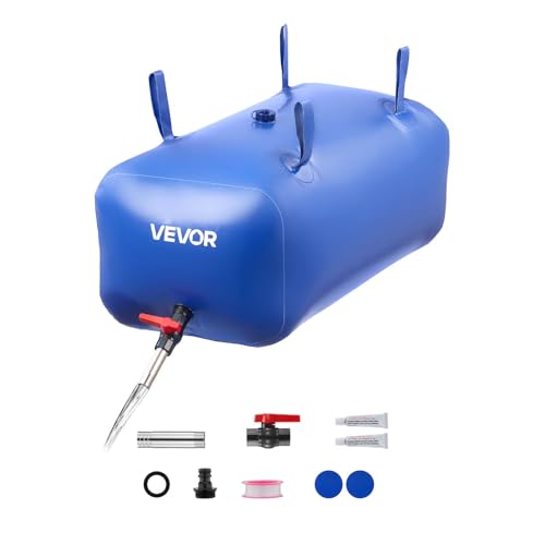 VEVOR Réservoir d'Eau Souple 113 L, Vessie de Stockage Eau Pliable, Sac Conteneur d'Eau PVC Grande Capacité, pour Irrigation Jardin, Camping, Camping-car,...