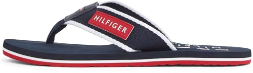Tommy Hilfiger Chanclas Hombre Patch Beach Sandal con logotipo, Azul (Desert Sky), 40