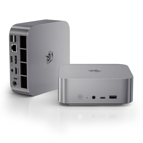 Beelink SER8 Mini PC, AMD Ryzen 7 8745HS (8C/16T, up to 4.9GHz), 16GB DDR5 RAM 512GB PCle 4.0 SSD, Mini Desktop Computer Support 4K@144Hz Triple Display, WiFi6, BT5.2, HDMI+DP, USB4