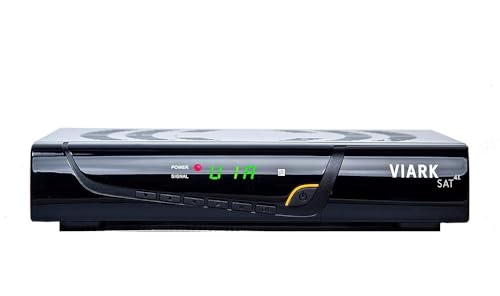 Receptor de satélite Digital Viark Sat 4K 4K UHD DVB-S2X Multistream H.265 4000MIPS 1.0GHz 60fps 10bit 3D, con LAN, Antena USB WiFi y Lector de Tarjetas AC
