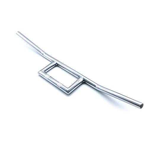 7/8 "22mm Guidon Fenêtre Attaque Style Poignée Bar Chopper Café Racer Moto Universelle (Chrome)