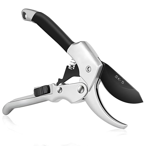 Pruning Shears for Gardening Anvil Pruner for Weak Hands for Women Men & Arthritic Users