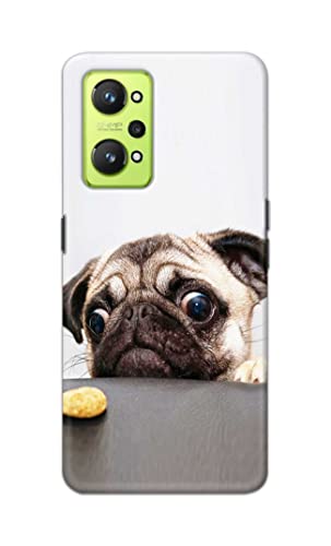 Image of PRINTFIDAA� Printed Hard Back Cover Case for Realme GT Neo 3T 5G Back Cover (Pug Dog) -2808