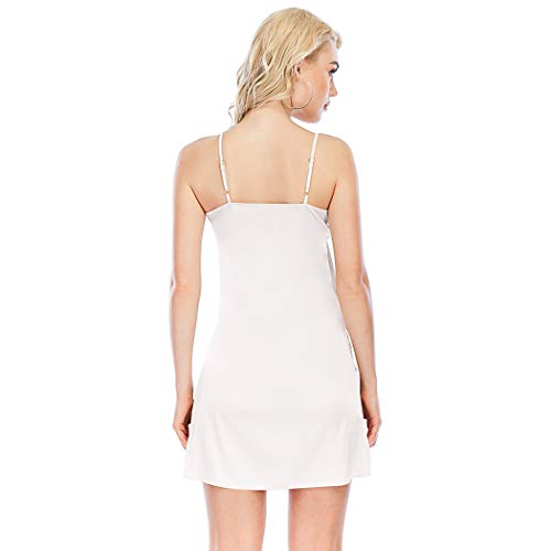 Image of Women's Long Silky Tank Top Adjustable Spaghetti Strap Camisole Slip Dress