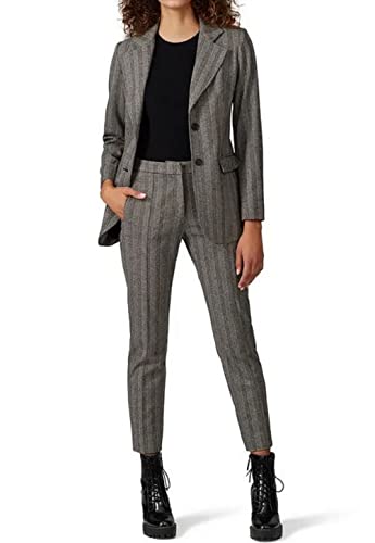 Rent The Runway Pre-Loved Grey Striped Suit Jacket