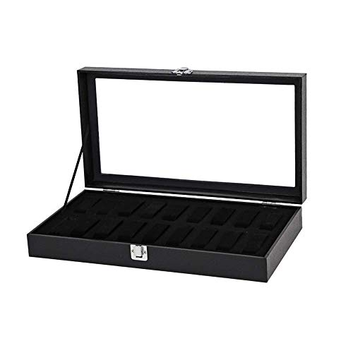 Preisvergleich Produktbild NBVCX Wohnaccessoires Uhrenvitrine Uhrenbox Gehäuse 18 Steckplatzhalter mit PVC-Display Uhrenvitrine Aufbewahrungsbox