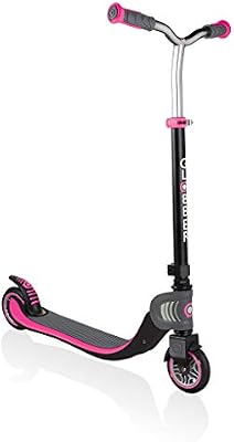 Globber Flow Foldable Patinete Plegable Juventud Unisex Negro/Rosa, Altura Ajustable
