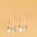 WSSROGY 6PCS Acrylic Ring Display Plexiglass Solid Cone Shape Ring Rack Jewelry Showcase Display Stand, (Clear,White,Black)