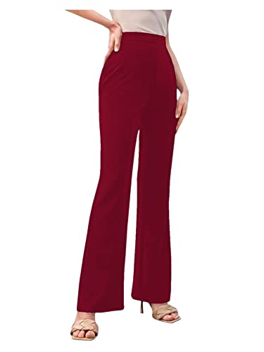 Image of Dream Beauty Fashion Women's High Waist Bell Bottom Trouser, Elastic Flared Bootcut Pants, Stretchy Parallel Leg for Casual Office Work wear (Dhoni 1)