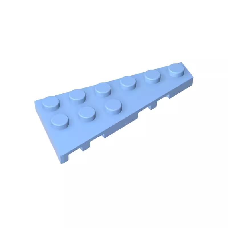 Gobricks 54383 Circular Plate Wedge Plate 6x3 Right 50 Pieces GDS-550 Compatible with Lego Building Blocks Color:Bright Light Blue — image 1