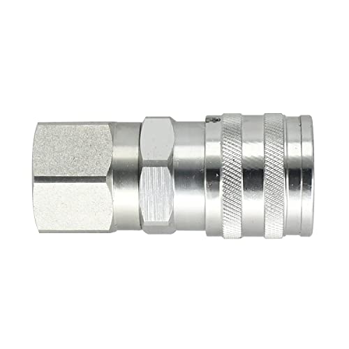 Tendparts Female Hydraulic Quick Coupler Flat Face 1/2 3625 PSI FEM?501?10FO?NL Compatible with Bobcat Skid Steer Loader 463 553 763 Compatible with Case Skid Steer Loader 410 430 450 465 420