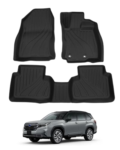 Mixsuper 新型 フォレスター SL系 フロアマット 3D FORESTE SL5 立体 カーマット ガソリン車専用 フォレスター SL系 カスタムパーツ 防水マット 2025年４月～現行 車種専用設計 TPE材質 耐摩擦 耐汚れ 3点セット