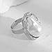 XUN Zhe Baroque Pearl Ring for Women Adjustable Irregularity Pearl Statement Ring Vintage White Big Pearls Faux Pearls Finger Ring Fashion Wedding Jewelry (Silver)