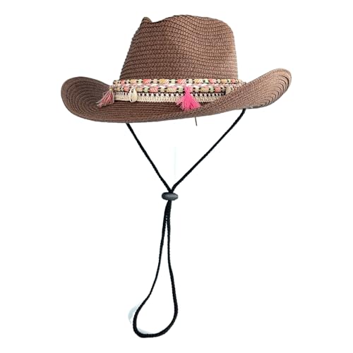 Sombrero Vaquero de Paja Ancho para Mujer miniatura 1